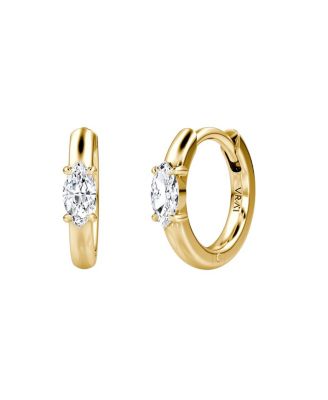 Solitaire Huggie Hoop in 14K Yellow Gold, 0.22 tcw Marquise Lab Grown Diamonds