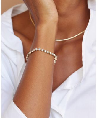  Tennis Bracelet, Large in 14K Gold, 8.5ctw Round Brilliant Lab Grown Diamonds, 6.5"