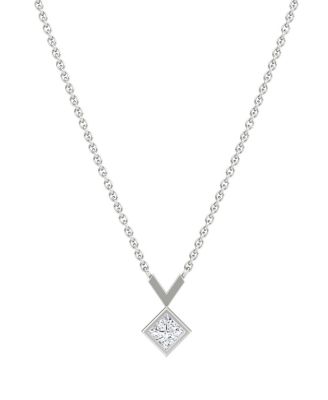  Arrow Necklace in 14K Gold, 0.25ctw Princess Lab Grown Diamond