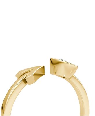  Arrow Cuff Ring in 14K Gold, 0.40ctw Round Brilliant Lab Grown Diamond