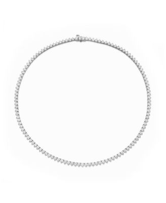  Tennis Necklace, Medium in 14K Gold, 12.20ctw Round Brilliant Lab Grown Diamonds, 16"