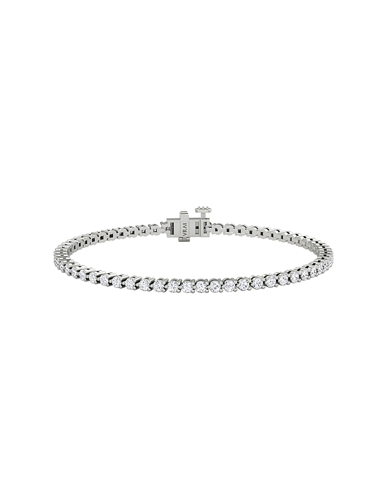 Vrai Tennis Bracelet, Petite in 14K Gold, 2.44ctw Round Brilliant Lab Grown Diamonds, 6.5