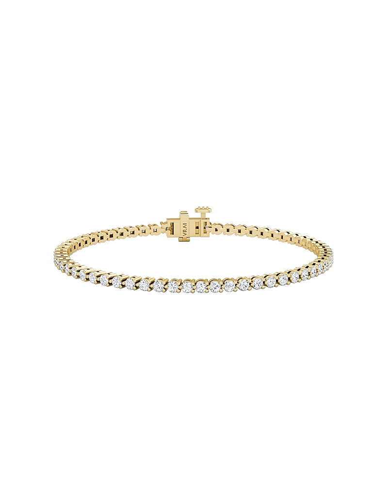 Vrai Tennis Bracelet, Petite in 14K Gold, 2.44ctw Round Brilliant Lab Grown Diamonds, 6.5