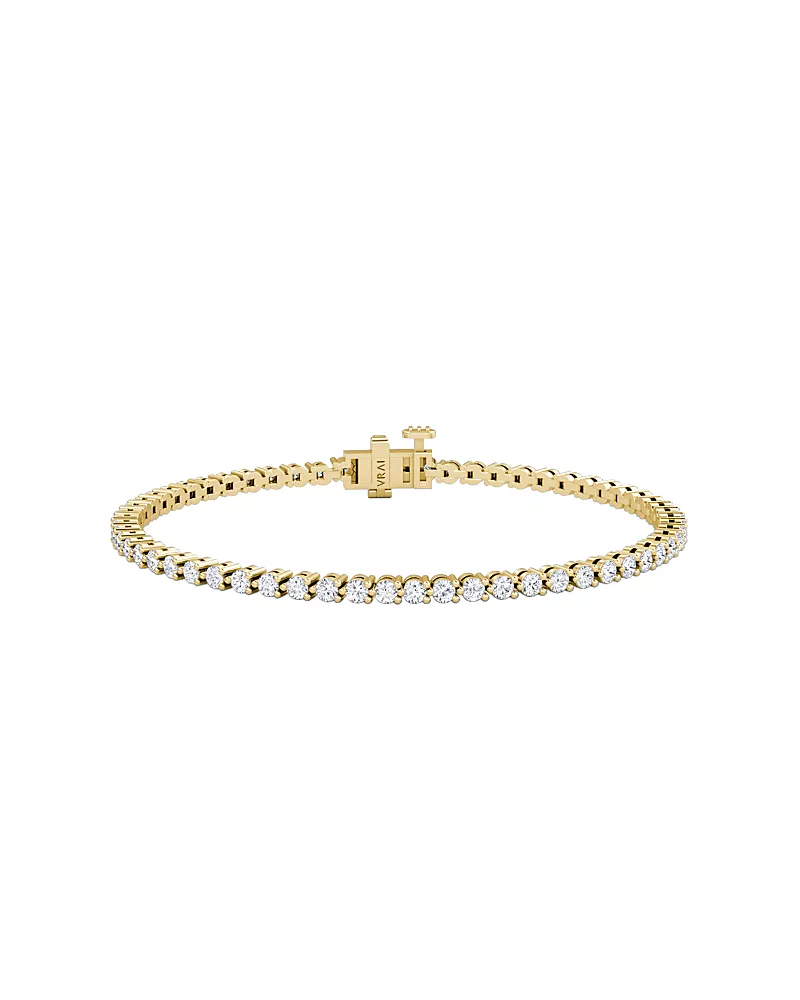 Vrai Tennis Bracelet, Petite in 14K Gold, 2.44ctw Round Brilliant Lab Grown Diamonds, 6.5