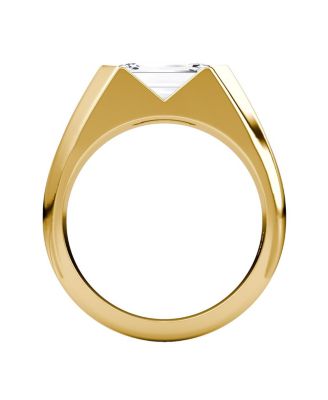  Statement Signet Ring in 14K Gold, 1.0ctw Emerald Lab Grown Diamond