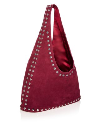 Studded Suede Hobo Bag - Exclusive