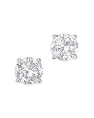 Luxe Collection Certified Lab Grown Diamond Hidden Halo Stud Earrings in Platinum, 5.0 tcw
