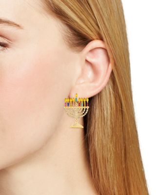 Glow Big Menorah Earrings