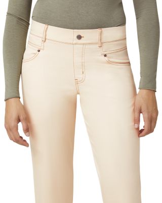 Crosshatch Mid Rise Straight Jeans in Ecru