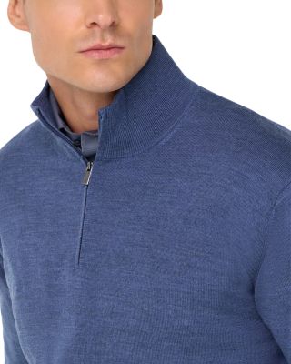 Extra Fine Merino Wool Half Zip Sweater 