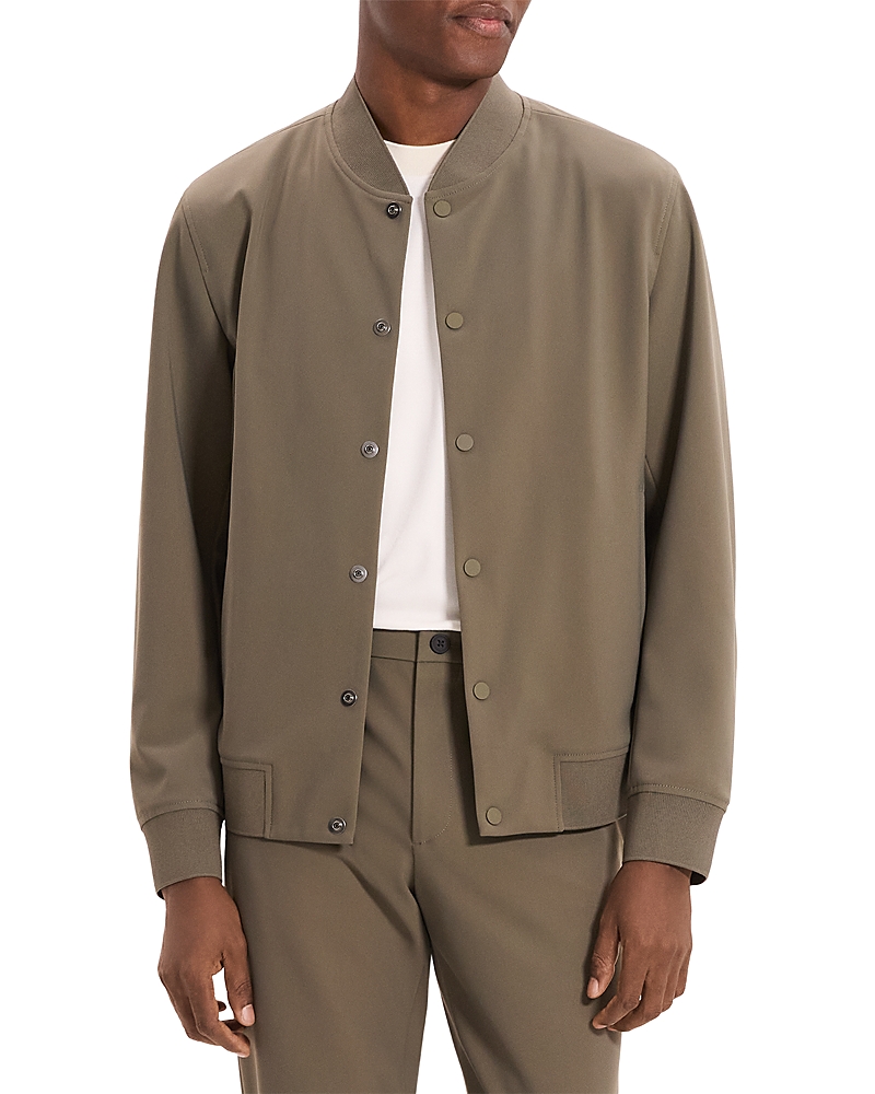 Theory Murphy Bomber Jacket In Precision Ponte In Brown