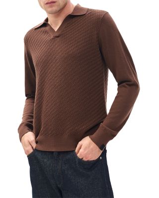 Charles Long Sleeve Wool Polo Sweater