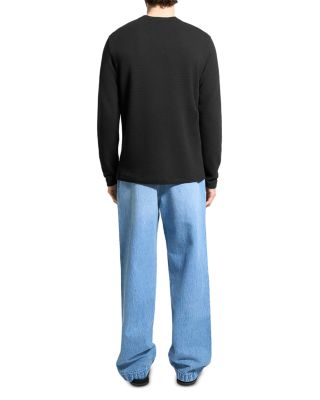 Delroy in Studio T Jacquard Relaxed Fit Long Sleeve Tee