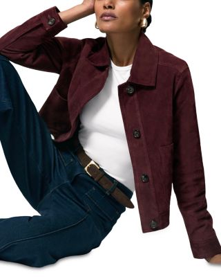 Petite Fitted Suede Jacket