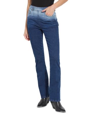 Lianna High Rise Slim Flare Leg Denim Jeans in Gradient Mid Wash