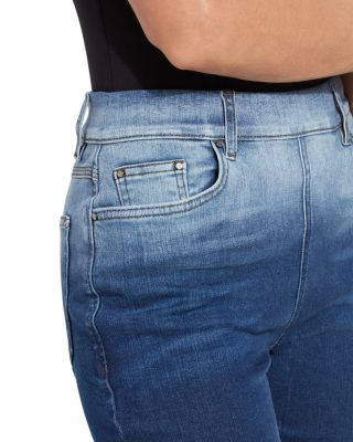 Lianna High Rise Slim Flare Leg Denim Jeans in Gradient Mid Wash