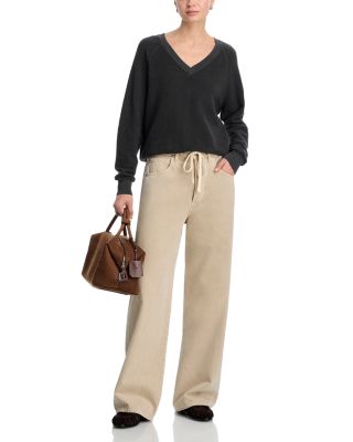 Reverse Fleece V Neck Sweatshirt