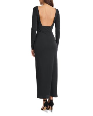 Boat Neck Long Sleeve Dress