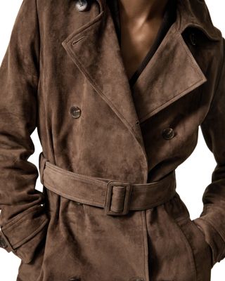 Suede Trench Coat