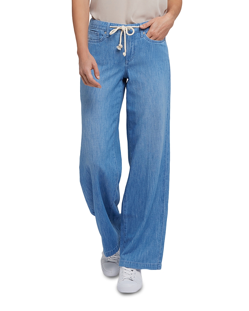 Nydj Teresa High Rise Wide Leg Jeans In Rivierasky In Blue