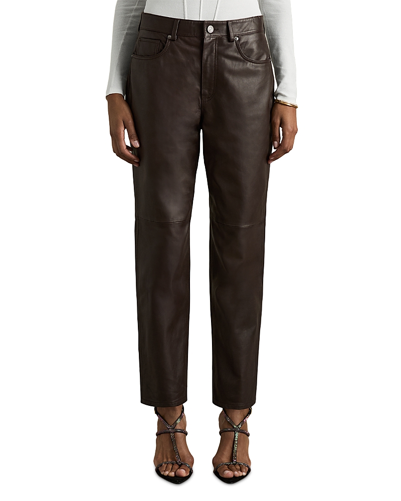 Reiss Verona Slim Leather Pants