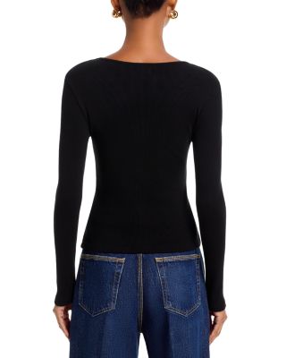 Scarlet Long Sleeve Scoop Neck Tee