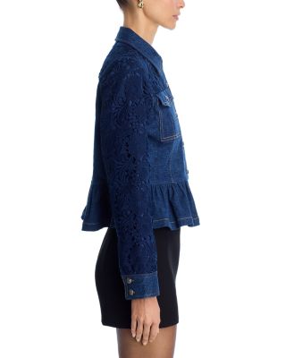 Kerrigan Lace Trim Denim Jacket