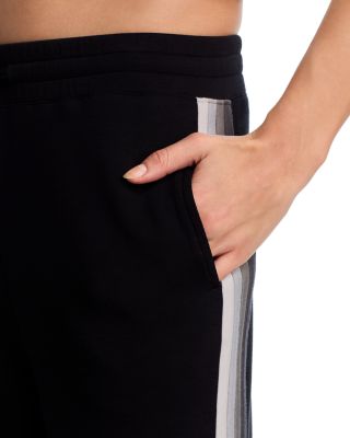 Striped Cloud Fleece Wide Leg Pants