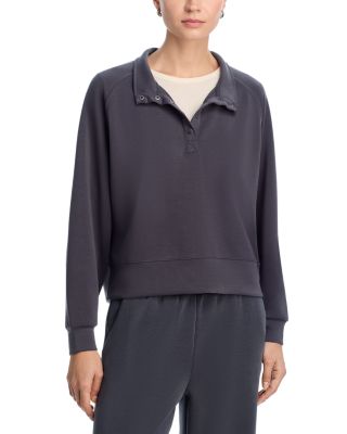 Graphite Cloud Henley Pullover & Luxe Cloud Wide Leg Pants