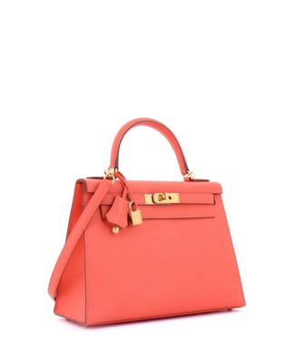 Kelly 28 Handbag Red Epsom with Gold Hardware