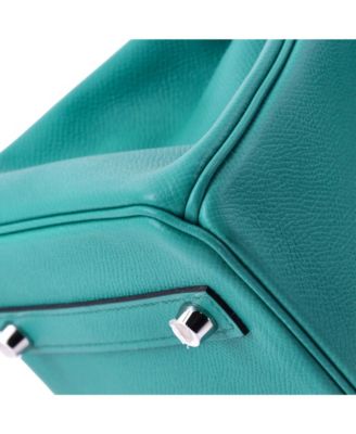 Birkin 30 Handbag Blue Epsom with Palladium Hardware