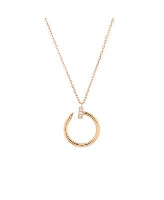 Juste un Clou Pendant Necklace 18K Rose Gold with Diamonds, 15.25 - 16"