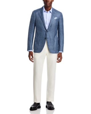 Kei Houndstooth Unstructured Trim Fit Sport Coat