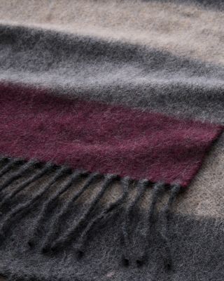 Color Blocked Stripe Oversized Cashmere Scarf - Exclusive