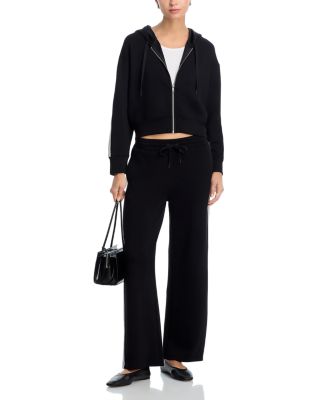 Striped Cloud Fleece Wide Leg Pants