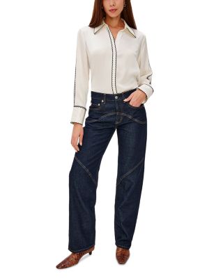 Aloise Long Sleeve Silk Top