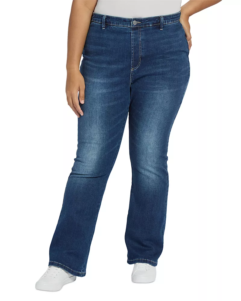Lysse Plus Estelle Everyday High Rise Jeans in Dark Midwash