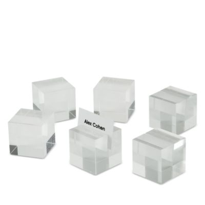 Place Card Holder, Clear, Set of 6