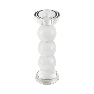 Crystal Glass Ball Candle Holder Clear, Small