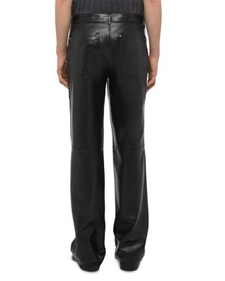 Relaxed Fit Leather Utility Pants