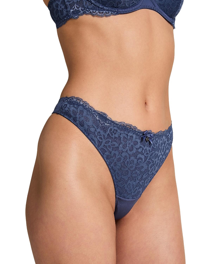 Hunkemoller Marine Thong In Blue
