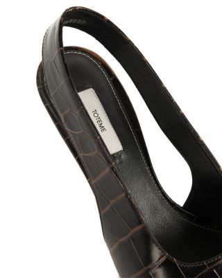 Women's Classic Croco Slingback Pumps