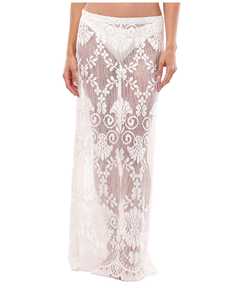 Malai Lace Maxi Skirt In White