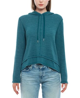  Double Peplum Drawsting Hoodie