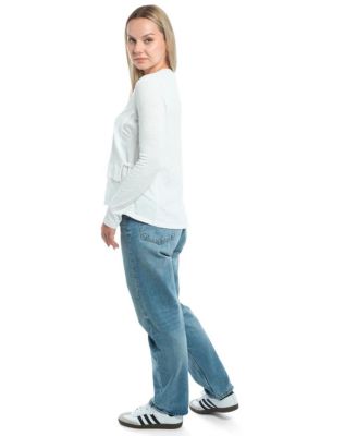  Asymmetric Hem & Body Seams Tee