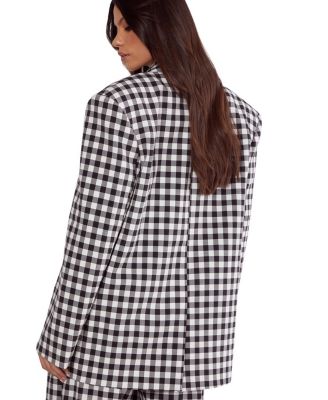  Gingham Tailored Blazer