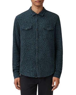 John Varvatos Ramona Abstract Print Western Shirt
