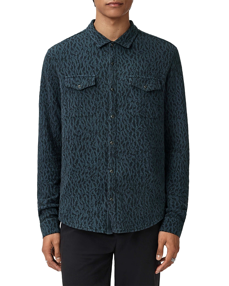 John Varvatos Ramona Abstract Print Western Shirt