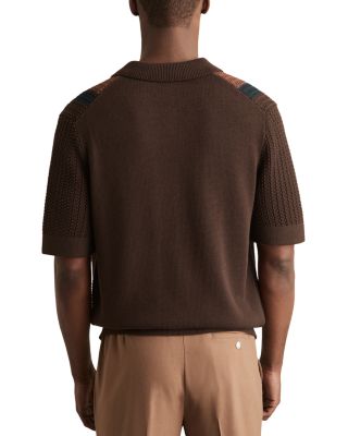 Bradley Short Sleeve Button Front Knit Sweater