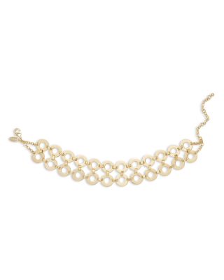 Ring Link Jewelry Pav&eacute; Helen Choker Necklace, 11-14"